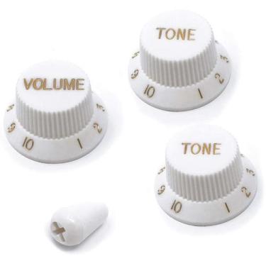 Imagem de Botões de controle de guitarra Vintage Forge White para Fender Strat