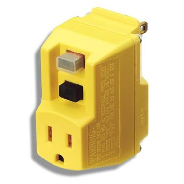 Imagem de TRC Southwire 14650013-6 120-Volt, 15-Amp, 1800-Watts, adaptador GFCI de saída única, para uso interno com redefinição manual, amarelo