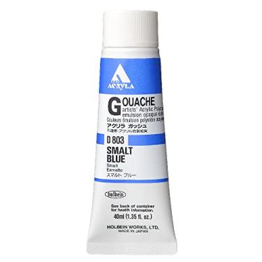 Imagem de Holbein Emulsão de polímero acrílico para artistas guache de acrílico, 40 ml azul escuro (D803A)