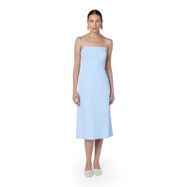 Imagem de Theory Vestido feminino midi evasê com tiras, Claraboia, 48