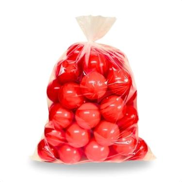 Imagem de Kit Com 50 Unidades De Bolinha Para Piscina De Crianças Não Amassam Bolas Divertida Cor Vibrante (Vermelho)