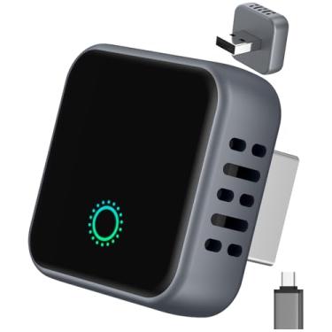 Imagem de Adaptador CarPlay sem fio, design mini USB para carros com cabo integrado, controles remotos Plug and Play, conexão rápida e estável para iPhone