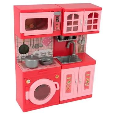 Imagem de Mini Cozinha De Brinquedo Infantil P/Bonecas Com Acessórios
