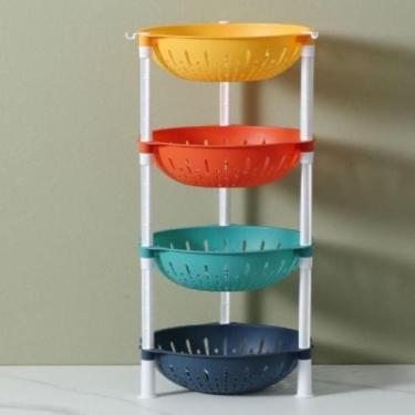 Imagem de Estante Colorida Organizador Infantil Chao Fruteira 4 Prateleiras Port