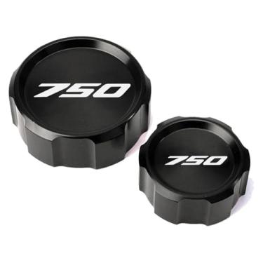 Imagem de Tampa de enchimento de óleo da tampa do reservatório de freio dianteiro traseiro da motocicleta compatível com Z750 Z 750 Z750S 2005 2006 2007 2008 2009 2010 2011 2012 (2-preto)