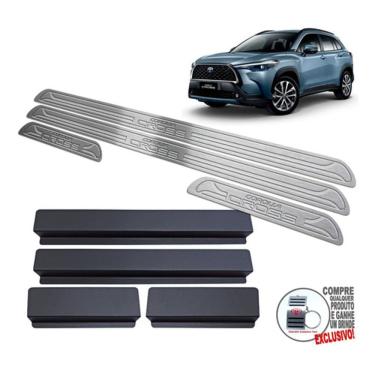 Imagem de Soleiras Toyota Corolla Cross 2022 Prata Baixo Relevo