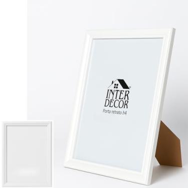 Imagem de Moldura A4 Porta Retrato e Certificado - Quadro Para Diploma, Foto e Documento Feito de Plástico com Suporte de Parede e Mesa com Acrilico Transparente para imagen- IT (Porta Retrato Branco)