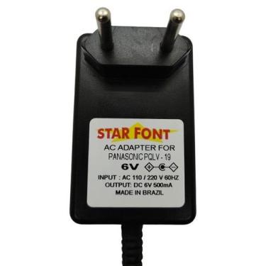 Imagem de Fonte 6V 500mA para Telefone Sem Fio Panasonic PQLV19 - Starfont