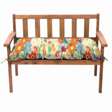 Imagem de Almofada de banco interna/externa, almofadas de banco à prova d'água, almofadas de assento de espreguiçadeira, almofada de balanço de jardim para móveis de pátio, sofá de madeira de metal, almofada de