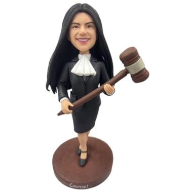 Imagem de Bobblehead de advogado personalizado - Feito à mão a partir da sua foto, para Ação de Graças, Dia das Mães e Aniversário, Memorabilia de aposentadoria ideal para profissionais jurídicos