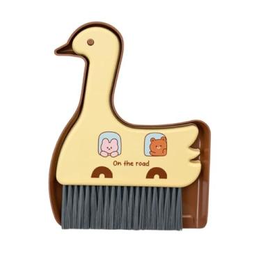 Imagem de Generic Mini escova de limpeza de vassoura e pá de lixo, ferramentas portáteis e fofas para limpeza de mesa, vassoura para teclado de mesa para casa, Amarelo