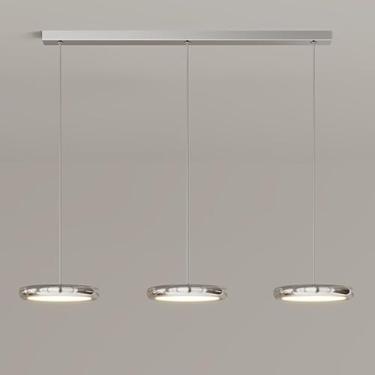 Imagem de Simples Redondo Pendente Luz LED Regulável Lustre De Metal Mesa De Jantar Escritório Altura Ajustável Pendente Luz Para Cozinha Ilha Entrada Sala De Jantar Sala De Estudo Sala De Estar Quart