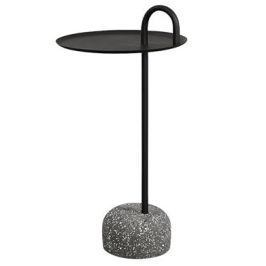 Imagem de Mesa auxiliar de mesa auxiliar de sofá nórdico, mesa de centro de terraço móvel para apartamento pequeno, casa, sala de estar mesa auxiliar para sofá