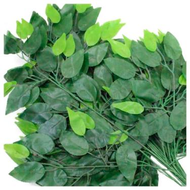 Imagem de 12 Galhos Decoração Arranjo Fícus Artificial Planta Decorativa 55cm