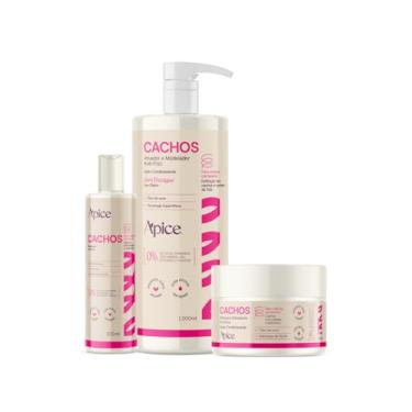 Imagem de Kit Ativador 1L, Shampoo e Máscara Cachos Nova Fragrância - Ápice