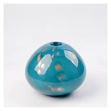 Imagem de Vasos de flores Vaso de vidro colorido para decoração de casamento, decoração de casa, vasos de mesa para flores Estilo de terrário de sereia Vaso decorativo (tamanho: P) (uma cor P)