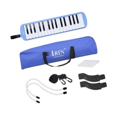 Imagem de Colaxi infantil com estojo, apresentações em grupo com pano de limpeza, brinquedo musical de teclado, fácil de tocar para crianças, estudantes, Azul