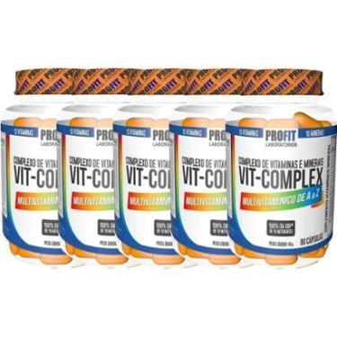 Imagem de Kit 5X Vit Complex - 90 Cápsulas - ProFit-Masculino