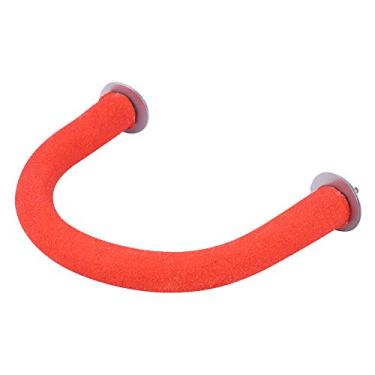 Imagem de ZJchao Patas Poleiro, Arara Brinquedos Papagaio Animal de Estimação Pássaro Superfície áspera Poleiro Suporte Rack Gaiola Brinquedo para Bico Pata Moagem Azul (Vermelho)