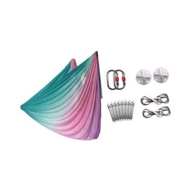 Imagem de oshhni Kit de Inversão para Pilates com Rede E Hardware para Treinamento em Casa, Verde roxo