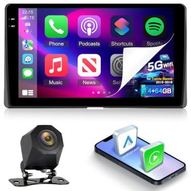 Imagem de 4 + 64 G Android 15 estéreo para carro Toyota Sienna 2015 2016 2017 2018 com carplay sem fio/Android Auto – Rádio de tela sensível ao toque HD de 9 polegadas com EQ/5G WiFi/GPS/SWC/link espelhado