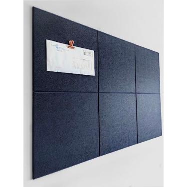 Imagem de DECORITA Quadro de cortiça alternativo 61 x 91 cm - pacote com 6 azulejos de parede de feltro com abas adesivas removíveis seguras, placas de cortiça para paredes, placa de cortiça para escritório em