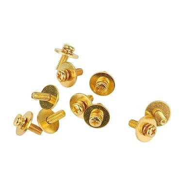Imagem de Acouto Substituição de Parafuso de Encaixe de Metal de 10 Unidades Com Arruelas | Kit de Parafusos de Montagem Em Garra de Orelha | Fácil Instalação e Resistente Ao Desgaste | Bateristas Acessórios