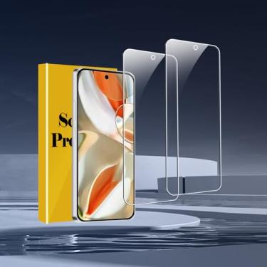 Imagem de Pacote com 3 protetores de tela para Google Pixel 9 Pro, Ultra HD, dureza 9H, resistente a arranhões, compatível com capas