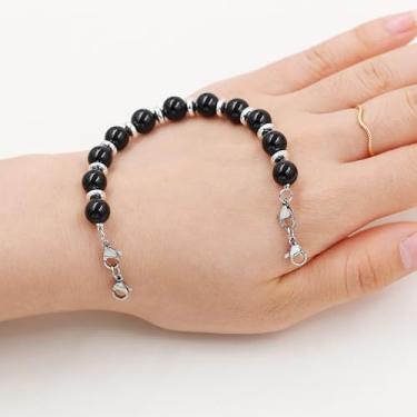 Imagem de Pulseira intercambiável de contas de cristal natural e hematita com fecho lagosta | Joias de substituição semiacabadas para homens e mulheres YA5058, adjustable, Pedra Aço inoxidável, Sem Pedra