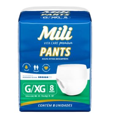 Imagem de Fralda Pants Adulto Mili Vita Care  Tam G/XG premium pacote com 8
