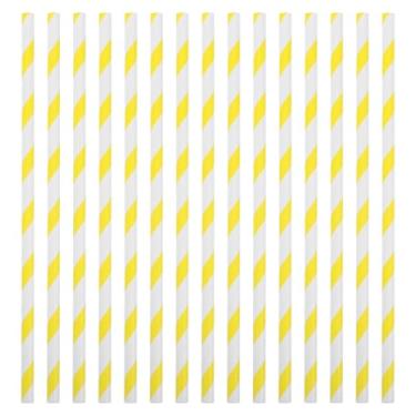 Imagem de MAGICLULU Cones de Doces Listrados Em Amarelo E Branco, 50 Suportes de Papel para Cana-de-açúcar, Palitos de Papel para Marshmallow, Suprimentos para Fazer Algodão-doce, 0,39 X 11,79 Polegadas