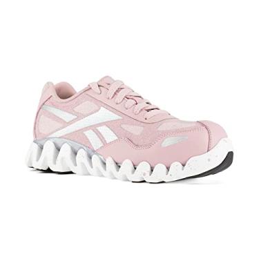 Imagem de Reebok Tênis feminino de construção Rb151 Zig Pulse Work Rosa Segurança, rosa, 9.5 Wide