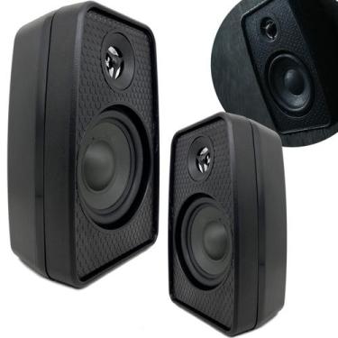 Imagem de Par De Caixa Som Ambiente 140w Parede/teto 8 Ohms 4 Pol Leson, Preta