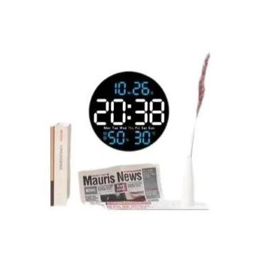 Imagem de Relógio Digital De Parede LED Grande De 10 Polegadas Com Controle Remo