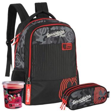 Imagem de Kit Mochila Youtuber Enaldinho Escolar Resistente Juvenil - Luxcel, Pr