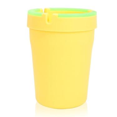 Imagem de Cinzeiro luminoso sem fumaça, cinzeiro de cigarro de carro de extinção portátil, acessório para fumar, carro, caminhão, casa, escritório, praia, multifuncional com tampa à prova de cheiro