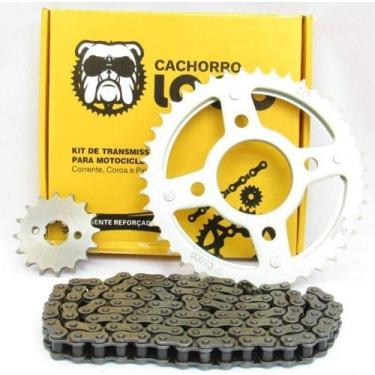 Imagem de Kit Relação Transmissão Tração Yamaha Fazer 250 2005 a 2017 Aço1045  -