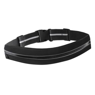 Imagem de Vaveren Cinto de corrida, bolsa de cintura ajustável à prova d'água para celular, bolsa de cintura para exercícios, caminhadas, esportes, Preto