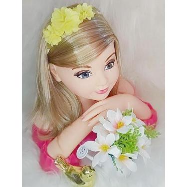 Imagem de Faixa de Cabelo Belli Flor e Strass Amarelo Claro - Acessório Infantil