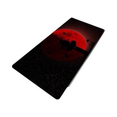 Imagem de Mouse Pad XL Naruto Uchiha Itachi Anime Cool Red Moon Para Jogos Tapet