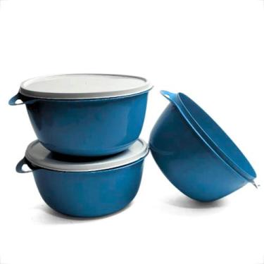 Imagem de Pote Bowl Organizador de Alimentos Cozinha Saladeira Pote 1L Marmita -