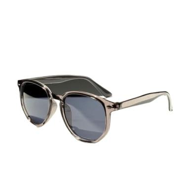 Imagem de Óculos de Solar Hexagonal Unissex Preto, Proteção UV400, Estilo Moderno e Atemporal para Dia a Dia, Praia e Condução(Chumbo)