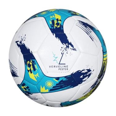 Imagem de VERVELINE Bola de futsal tamanho 4 – Bola de futebol profissional de baixo salto para treinamento e jogo de partida – Treinamento interno e torneio, bola de futsal pester híbrida de 32 painéis da