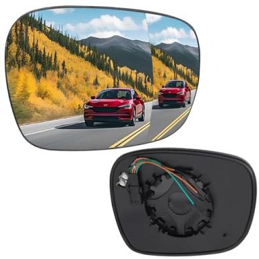 Imagem de LEPEVNEY 1 pacote de vidro espelhado aquecido do lado direito para BMW X3 2011-2014 substituição para #51162991660, espelho retrovisor convexo do lado do passageiro com elemento de aquecimento e placa