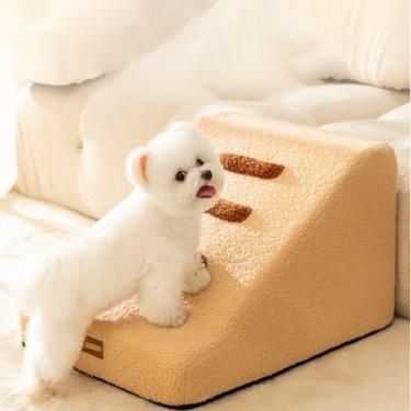 Imagem de Rampa E Degrau De 3 Degraus, Ergonômica E Segura Para As Articulações De Cães E Gatos De Pequeno Porte,durável E Com Design Anti-colapso, Animais Idosos Ou Com Mobilidade Reduzida