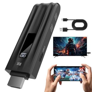Imagem de Adaptador dongle de exibição HDMI sem fio, transmissor portátil, streaming de mídia, vídeo/áudio/arquivo, extensor sem fio HDMI de smartphone, laptop para HDTV/monitor/projetor