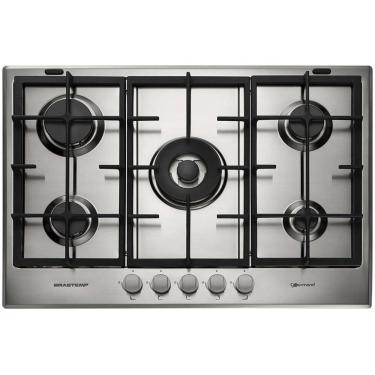 Imagem de Cooktop 5 Bocas a Gás Natural e GLP Brastemp Inox