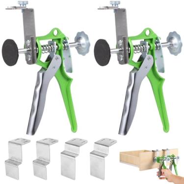 Imagem de Grampos de montagem frontal de gaveta, 2 braçadeiras de instalação de gabinete, ideais para guarda-roupas e armários, clipes de fixação de painel de gaveta ajustáveis, suportes de fixação frontais de
