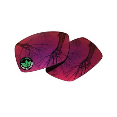 Imagem de Raydi Lentes de reposição de policarbonato para óculos de sol retangulares Costa Del Mar Corbina - Espelho Midnight Sun - Polarizadas