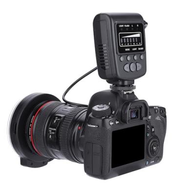 Imagem de Para flashes macro e luz de anel, conjunto de luz de flash de anel macro LED FC-100 com controle de energia e 8 anéis adaptadores para , para flash de câmera macro para (329g)